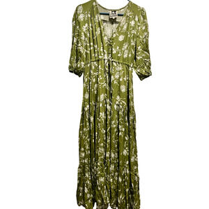 Floral Maxi Dress - Green